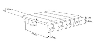 Заглушка 12 модулей DIN серая (RAL 7035) TDM