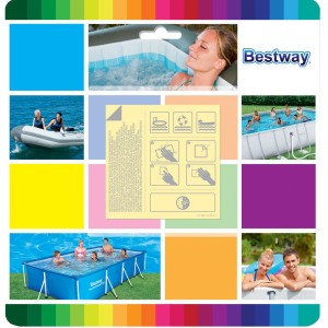 62091 Рем.комплект влагостойкий, пов. плотности 10 заплаток BESTWAY
