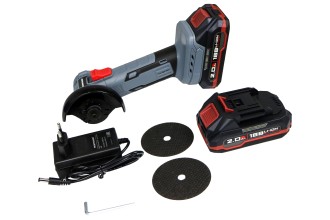 Аккумуляторная бесщеточная МИНИ УШМ E0240 PROFIPOWER DGA-18B (18В, 76мм, Li-ion-2шт, 2.0Ач, 0-20000об/мин, З/У, в кейсе)