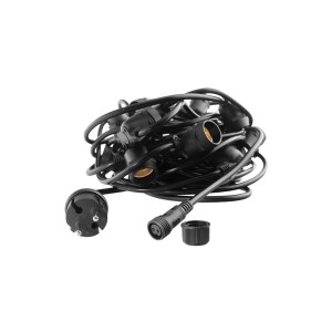 Гирлянда Белт Лайт Gen-Beltlight-20M-40E27-IP65 Black (Шаг 50См/16а/2*1,5mm +1,5m шнур)