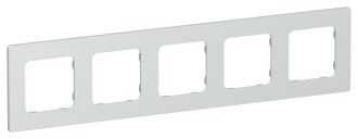 FLITE Рамка 5-местная РУ-5-К-ФлЖ жемчуг IEK