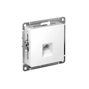 ATLASDESIGN РОЗЕТКА компьютерная RJ45 кат. 5e, механизм, БЕЛЫЙ