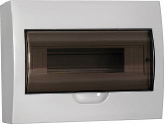 Корпус пластиковый ЩРН-П-12 черн. прозр. дверь IP41 GENERICA