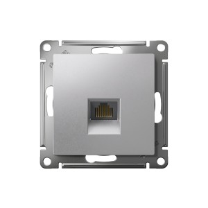 ATLASDESIGN РОЗЕТКА компьютерная RJ45 кат. 5e, механизм, АЛЮМИНИЙ