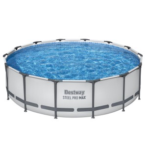56950 NEW Каркасный бассейн Steel Pro Max 427х107см фил.-насос 3028л/ч, лестница, тент BESTWAY