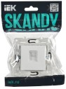 SKANDY Розетка компьютерная RJ45 кат.5E SK-K01W арктический белый IEK