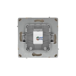 Компьютерная розетка RJ-45 без шторки, кат.5е одинарная, KANT, ванильный марципан DKC