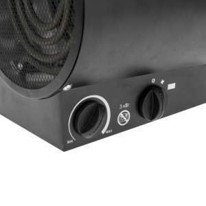 Пушка тепловая электрическая, круглая, прямоугольная подставка, ТЭН, 3кВт REXANT