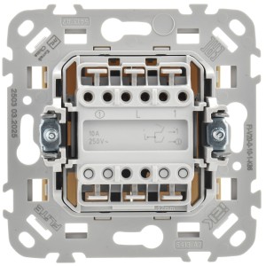 FLITE Выключатель 2-клавишный 10А ВС12-1-0-ФлСл сливочный IEK