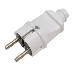 Вилка разборная GRV-P-16-R-G-W-IP20, 16А, круглая, с/з, белая, IP20, 1/30/300