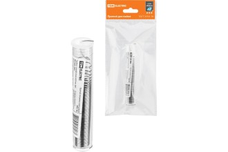 Припой ПОС 40, трубка с канифолью, ГОСТ 21931-76, Ø0,8 мм, 10 г, колба, серия "Алмаз" TDM