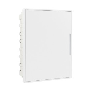 Щиток 24 мод встраиваемый слаботочный FRAME, белый, с белой дверцей, с монтажной платой, в комплекте с 1 розеткой Viva (арт. 45005) и 1 коробкой PDD (арт. 10033) DKC