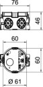 OBO-Bettermann - Подрозетник UG 46-GS одиночный, 650°С, Ø64мм, h=46мм, для спл. стен, с винтами, черный, полипропилен - Артикул: 2003701