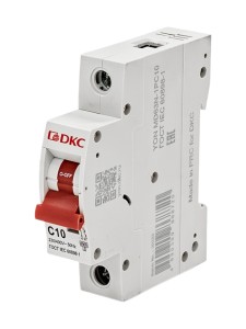Автоматический выключатель YON max типа MD63N, 6кА, 1 полюс, хар-ка C, 10А DKC