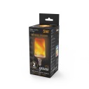 Лампа Gauss T65 5W 20-80lm 1500K E14 Flame LED