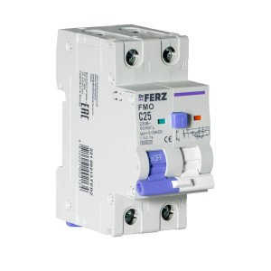 FMO-EL-1P+N 25A 30mA 6kA тип AC, х-ка C, 2M Дифавтомат