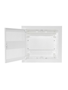 U12ES IT PL, Щит встраиваемый мультимедийный, 1 ряд, металл. дверца со слотами для охлаждения, IP30