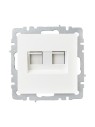 BRITE Розетка компьютерная двойная RJ45 кат.6 РК11-2-БрБ белый IEK