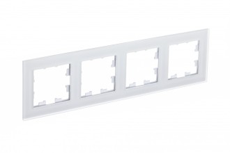 ATLASDESIGN NATURE 4-постовая РАМКА, МАТОВОЕ ОРГАНИЧЕСКОЕ СТЕКЛО БЕЛЫЙ