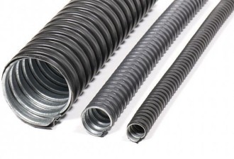 Металлорукав в ПВХ изоляции Р3-ЦП нг 15 (20 м/уп.) чёрный DIY ГОФРОМАТИК