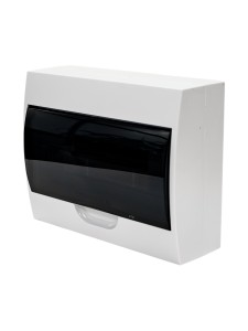 Корпус пластиковый ЩРН-П-12 черн. прозр. дверь IP41 GENERICA