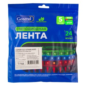 Лента светодиодная GLS-5050-60-14.4-24-IP20-RGB+3