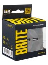 BRITE Розетка USB A+A 5В 3,1А РЮ10-1-БрС сталь IEK