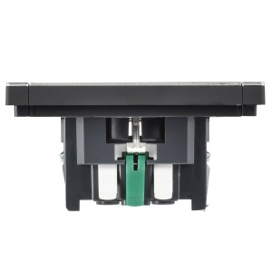 FORTE&PIANO Розетка 1-местная с заземлением без защитных шторок безвинтовое крепление 16А FP614M металл шампань IEK