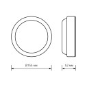 Св-к светодиодный Gauss LITE IP65  D155*52 15W 1100lm 4000K 200-240V ЖКХ круглый 1/40