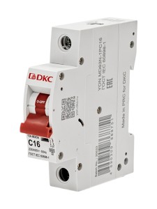 YON max типа MD63N, 6кА, 1 полюс, хар-ка C, DKC