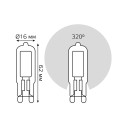 Лампа Gauss G9 AC220-240V 5.5W 480lm 3000K стекло LED 1/10/200