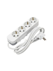 EL-BI,Myra,удлинитель 4гн2м с/з белый,527-010202-411