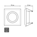 Светильник Gauss Backlight BL075 Квадрат. Кристалл/Черный/Золото, Gu5.3, LED 2700K 1/40