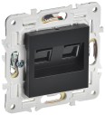 SKANDY Розетка компьютерная двойная RJ45 кат.5E SK-K03Bl черный IEK