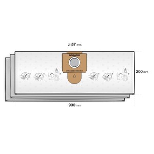 Фильтр-мешок синтетический DAEWOO DAVC 20TBH ( 3 шт.)