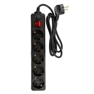 Сетевой фильтр General GPS-5-16-3x1-150-B, 5 мест, 16А, 3x1 мм2, 1,5 м, черный