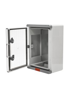 Пластиковый корпус 350х250х150 (ВхШхГ) прозрачная дверь, с монтажной платой, Design Pro Series IP67