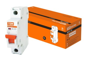 Автоматический выключатель ВА47-29 1Р 20А 4,5кА х-ка В TDM