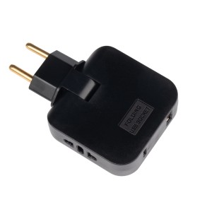 Разветвитель ФАZА FAS-2AC-bk тройник, черный