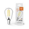 Лампа Gauss Basic Filament ST45 4,5W 470lm 2700К Е14 LED