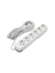 EL-BI,Myra,удлинитель 6гн5м с/з белый,527-010205-621