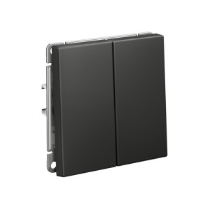 ARTGALLERY 2-клавишный ПЕРЕКЛЮЧАТЕЛЬ, сх.6/2, 10АХ, механизм, БАЗАЛЬТ