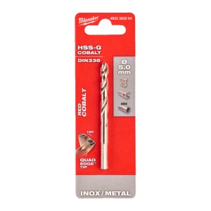 Сверло по металлу HSS-G Cobalt 5,0 х 86 мм (1 шт), MILWAUKEE