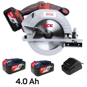 Пила дисковая аккумуляторная бесщеточная DCK KDMY02-185, 185*20мм, 2*4а/ч, пропил 65мм.