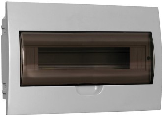 Корпус пластиковый ЩРВ-П-18 черн. прозр. дверь IP41 GENERICA