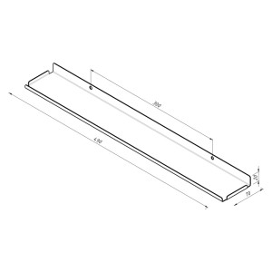 Полка для хранения 490x70мм, металлическая, настенная, черная REXANT