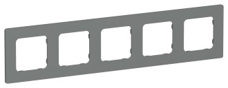 FLITE Рамка 5-местная РУ-5-К-ФлМА мокрый асфальт IEK