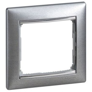 VALENA DIY Рамка 1местная алюминий матовый