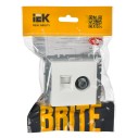 BRITE Розетка двойная TV+RJ45 кат.5E РТВ/РК12-БрКр белый IEK