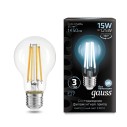 Лампа Gauss Filament А60 15W 1450lm 4100К Е27 LED